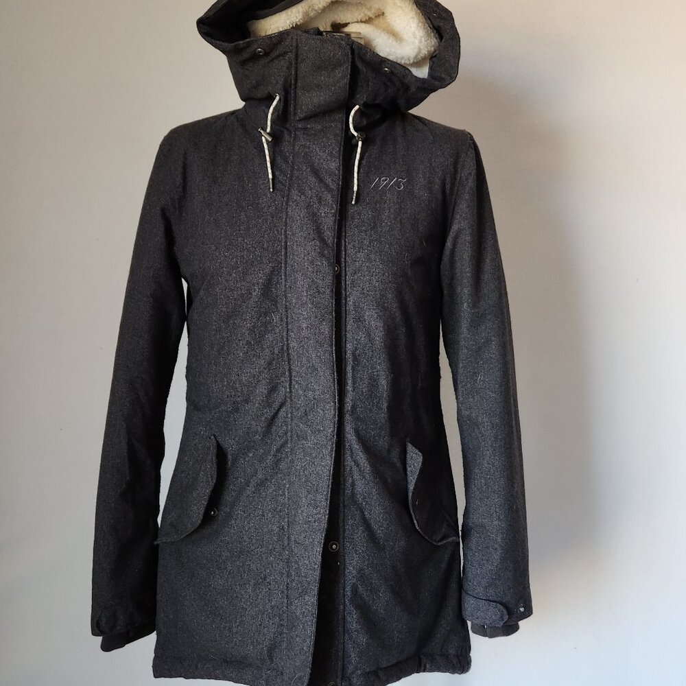 Didriksons 1913 Storm System Siri Parka Jacket Hooded Waterproof Black